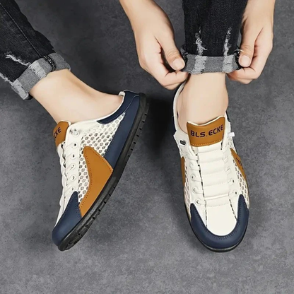 Men’s Breathable Slip-On Mule Sneakers – Lightweight Casual Shoes for Summer and Travel