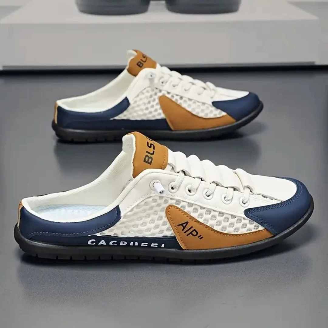 Men’s Breathable Slip-On Mule Sneakers – Lightweight Casual Shoes for Summer and Travel