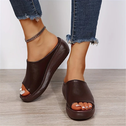 Women’s Comfort Platform Slide Sandals – Everyday Summer Slip-Ons for Walking and Leisure
