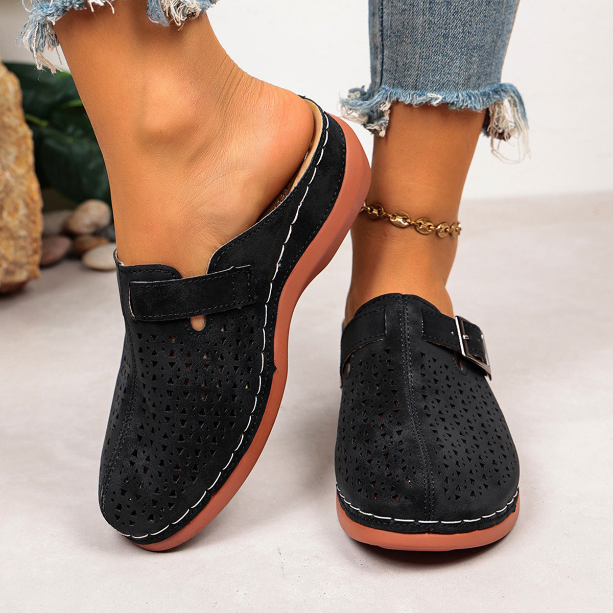 Women's Platform Clog Slippers - Black (US 5-12)