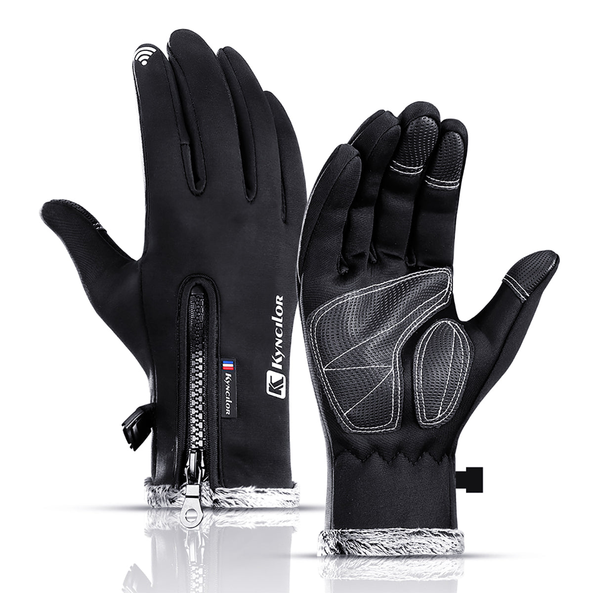 Men’s Waterproof Touchscreen Ski Gloves – Fleece-Lined Windproof Anti-Slip Winter Cycling Outdoor Gloves