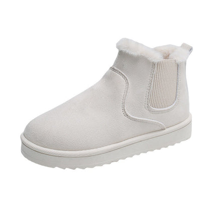 Women's Faux Fur Lined Heeled Snow Boots - Black (US 4-11)
