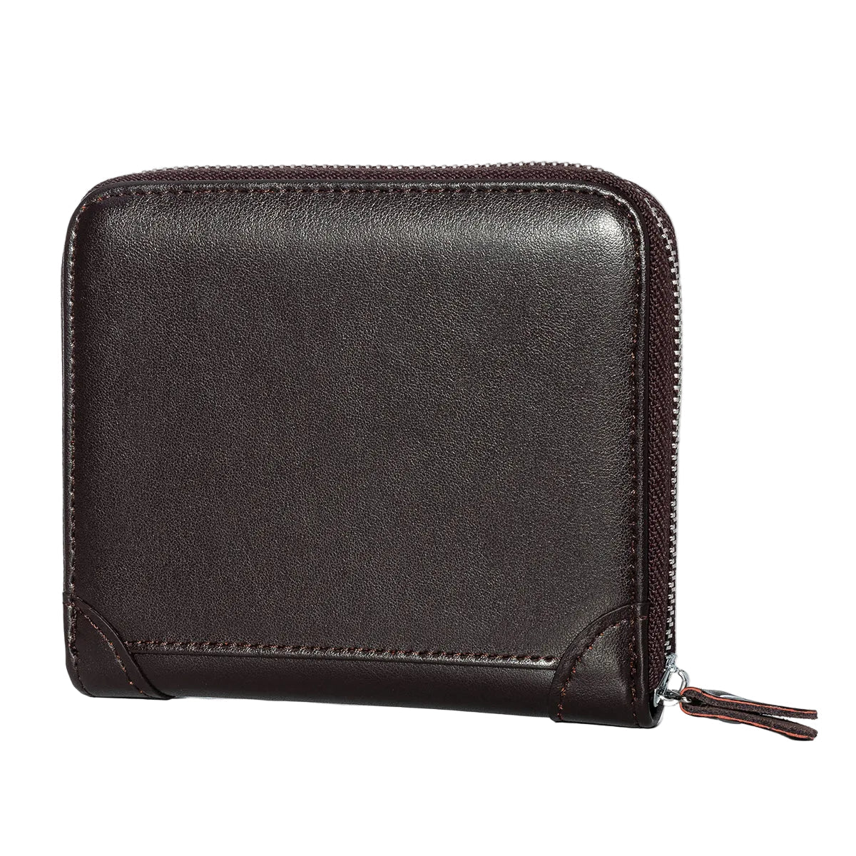 Men’s Genuine Leather RFID Wallet – Large-Capacity Zip-Around Card Organiser with Photo Pockets