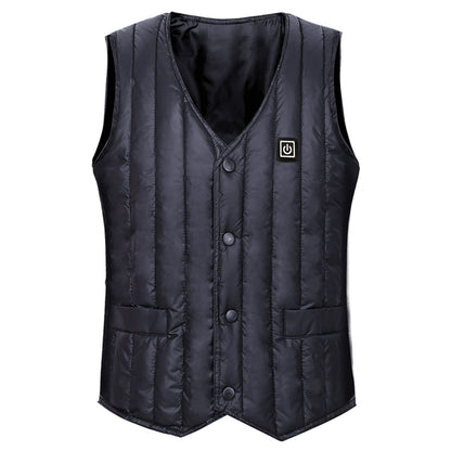 Men’s USB Heated Vest – Quilted Sleeveless Winter Layer with Adjustable Heat Control