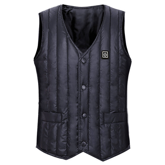 Men’s USB Heated Vest – Quilted Sleeveless Winter Layer with Adjustable Heat Control