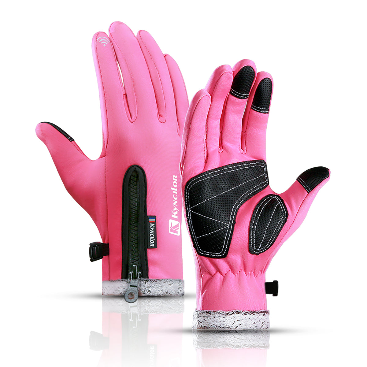 Men’s Waterproof Touchscreen Ski Gloves – Fleece-Lined Windproof Anti-Slip Winter Cycling Outdoor Gloves