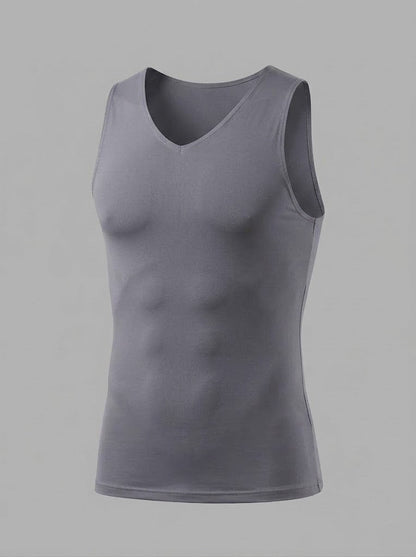 Men’s Fleece-Lined Thermal Tank Top – Seamless Slim-Fit Base Layer for Cold-Weather Layering