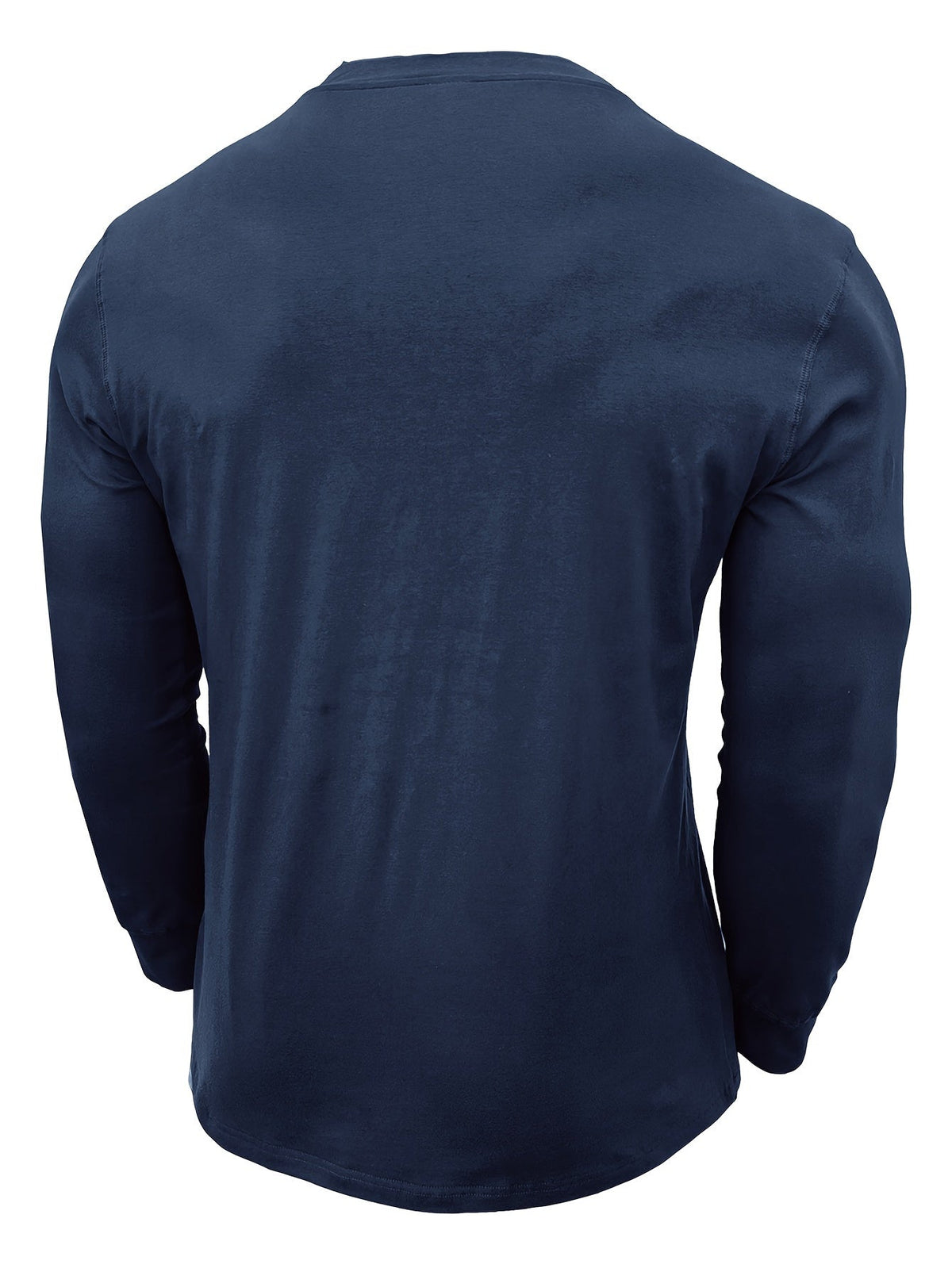 Men’s Long-Sleeve Henley T-Shirt – Stretch Casual Layer for Everyday Wear
