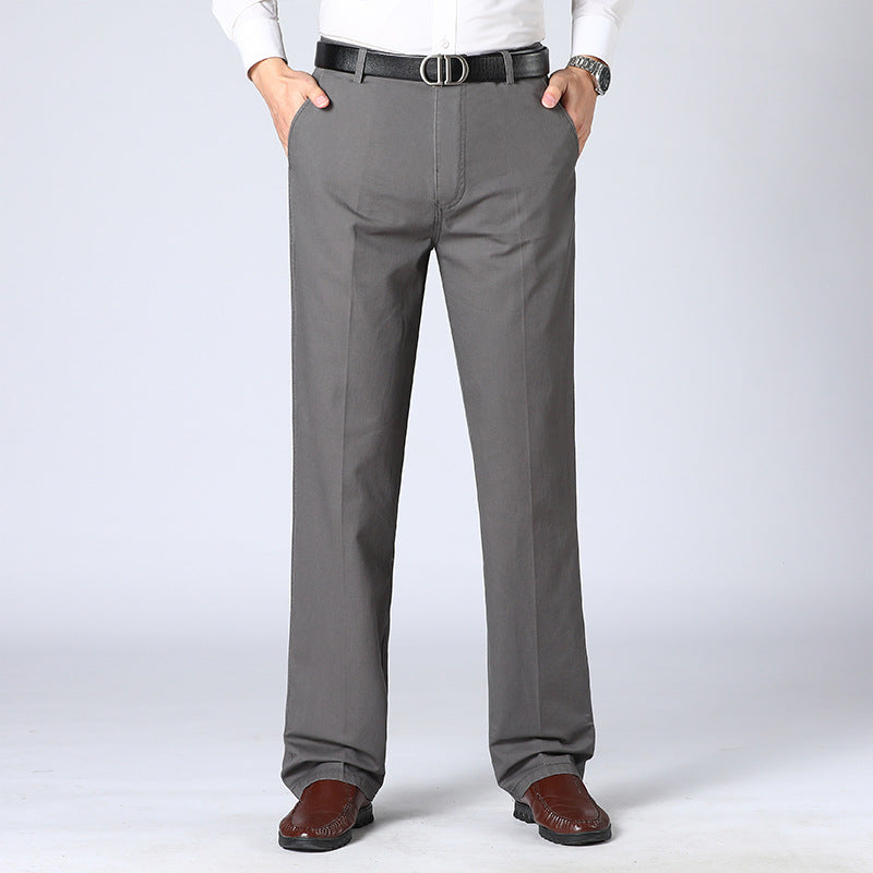 Men’s Tailored Trousers – Straight Leg with Front Pleats