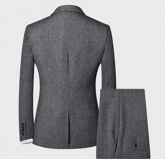 Men’s Tailored Three-Piece Suit – Waistcoat Set for Ceremonies and Smart Occasions