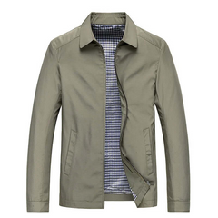 Men’s Lightweight Harrington Jacket – Refined Collared Zip Layer for Transitional Wear