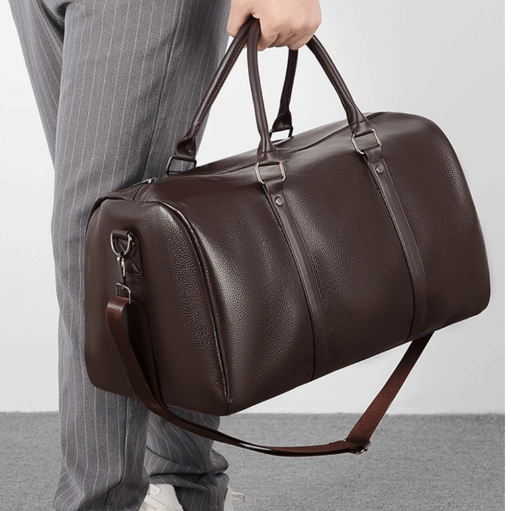 Men’s Large Weekender Duffle Bag – Structured Travel Holdall with Shoulder Strap