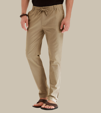 Men’s Lightweight Drawstring Summer Trousers – Relaxed Casual Trousers for Warm Days