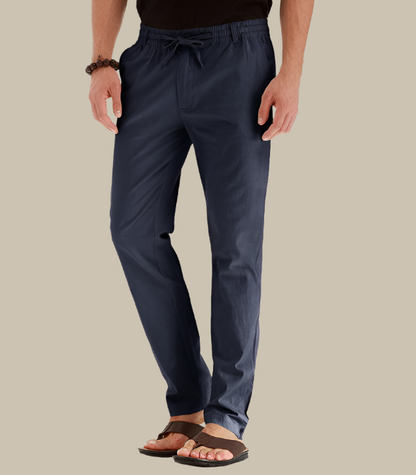 Men’s Lightweight Drawstring Summer Trousers – Relaxed Casual Trousers for Warm Days