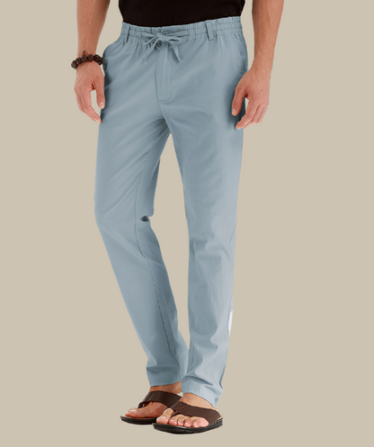 Men’s Lightweight Drawstring Summer Trousers – Relaxed Casual Trousers for Warm Days