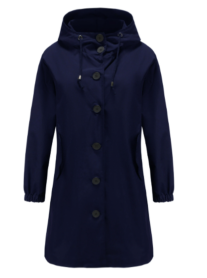 Women’s Hooded Raincoat – Longline Waterproof Layer for Everyday Weather Protection