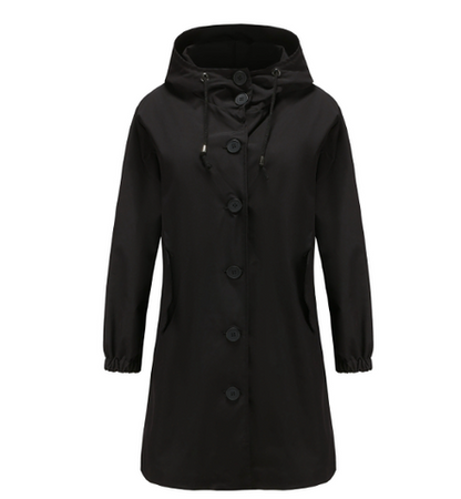 Women’s Hooded Raincoat – Longline Waterproof Layer for Everyday Weather Protection