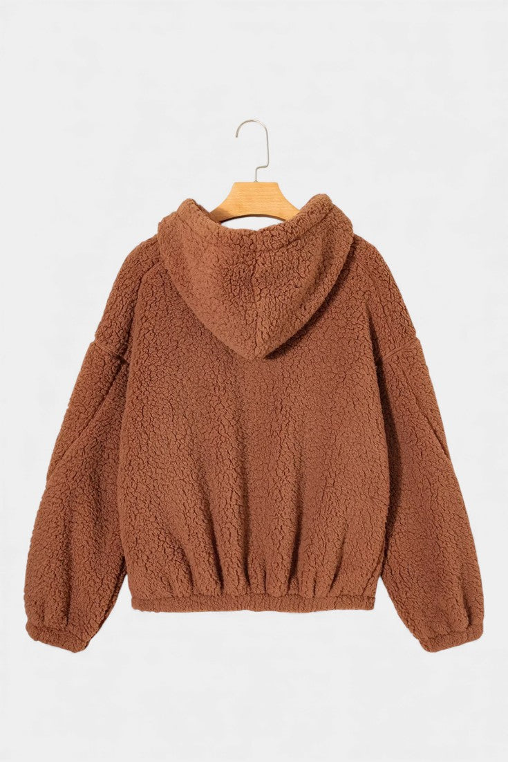 Women’s Teddy Jacket – Hooded Fleece Jacket with Full-Length Zip