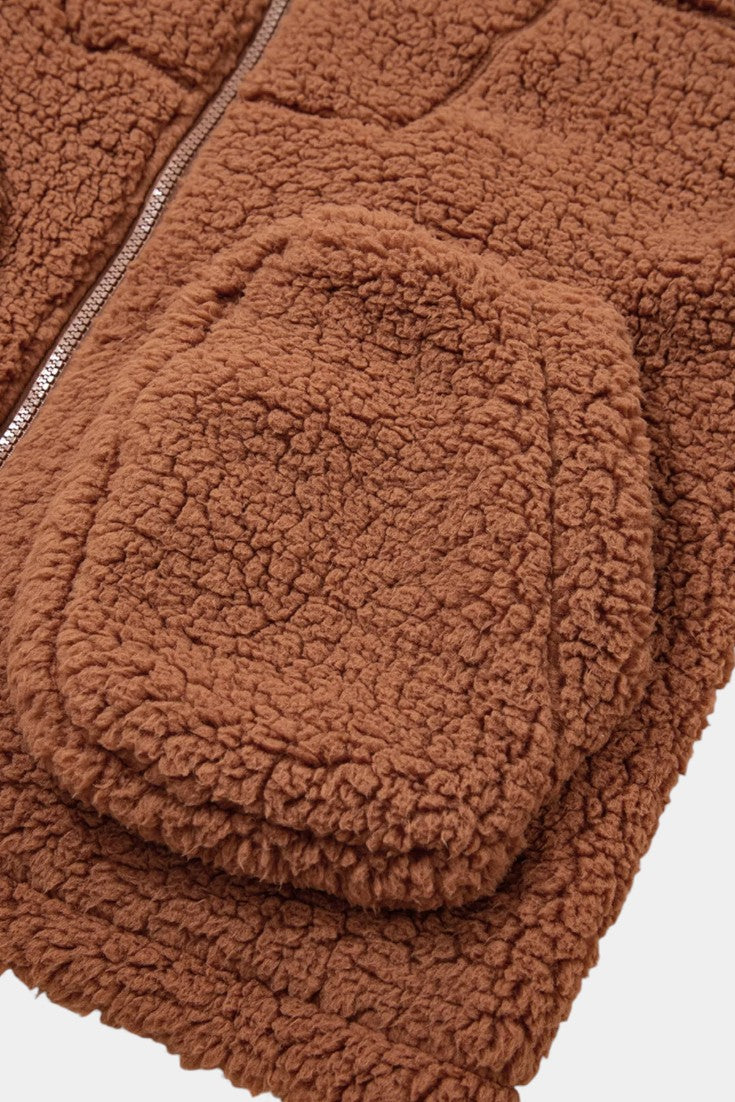 Women’s Teddy Jacket – Hooded Fleece Jacket with Full-Length Zip