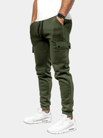 Men’s Cargo Joggers – Drawstring Tapered Sweatpants with Flap Pockets for Casual Everyday Wear