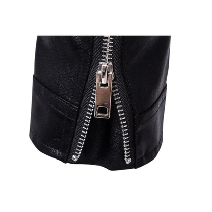 Men’s Leather Biker Jacket – Asymmetric Zip Motorcycle Jacket with Belted Waist and Multiple Zipped Pockets for Casual Wear