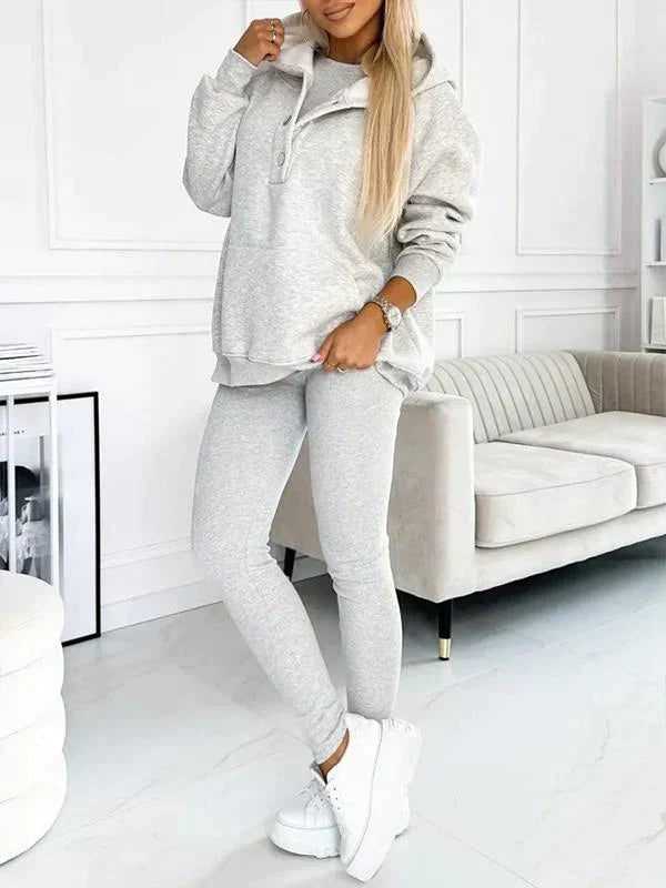 Women’s Hooded Sweatshirt and Leggings Set – Cosy Two-Piece Outfit for Casual Days