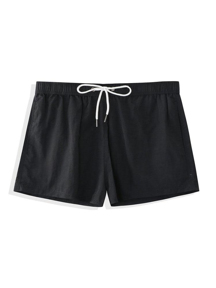 Men’s Short-Length Nylon Swim Shorts – Drawstring Beach and Holiday Essential
