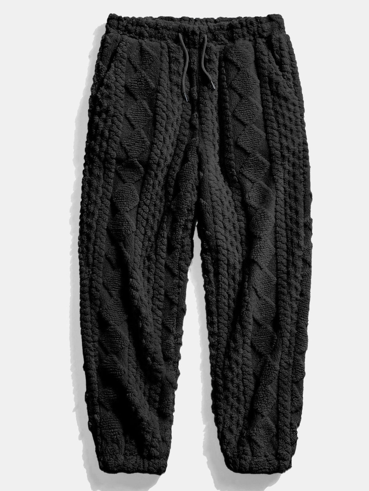 Men’s Textured Teddy Tracksuit – Relaxed Hoodie and Joggers for Winter Weekends