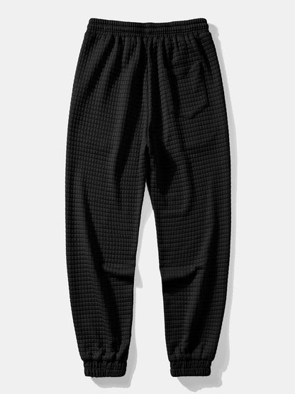 Men’s Waffle Shirt and Jogger Set – Textured Casual Layering Outfit