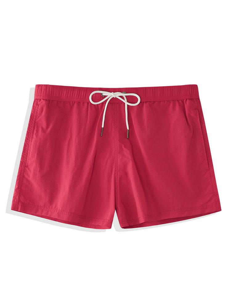 Men’s Short-Length Nylon Swim Shorts – Drawstring Beach and Holiday Essential