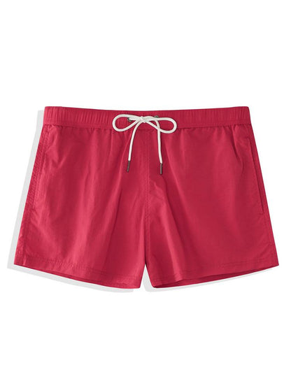 Men’s Short-Length Nylon Swim Shorts – Drawstring Beach and Holiday Essential