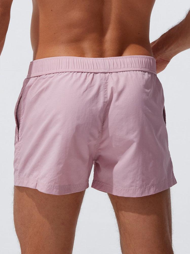Men’s Short-Length Nylon Swim Shorts – Drawstring Beach and Holiday Essential