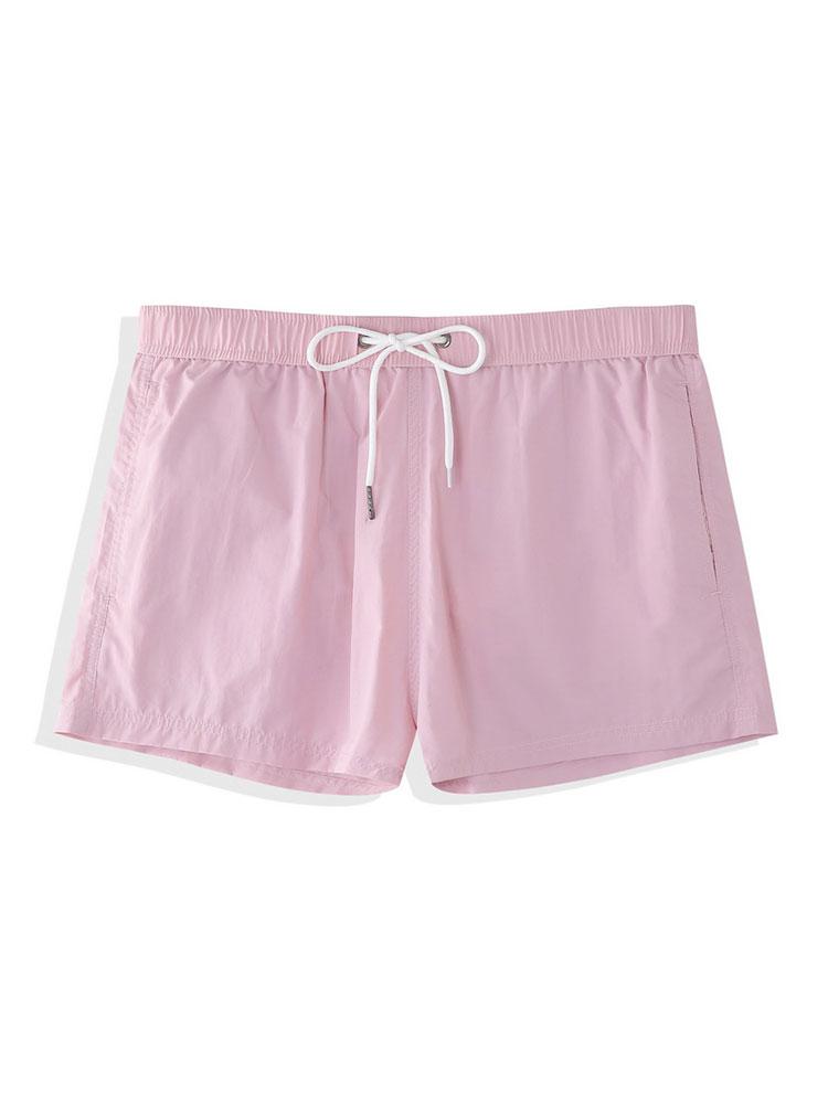 Men’s Short-Length Nylon Swim Shorts – Drawstring Beach and Holiday Essential