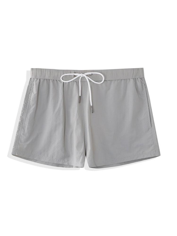 Men’s Short-Length Nylon Swim Shorts – Drawstring Beach and Holiday Essential