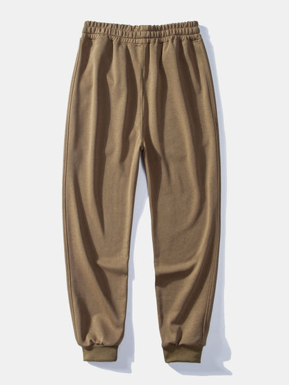 Men’s Basic Tracksuit Set – Pullover Hoodie and Cuffed Joggers for Daily Comfort