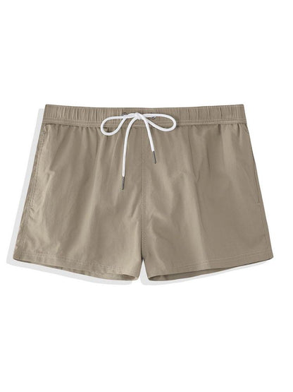 Men’s Short-Length Nylon Swim Shorts – Drawstring Beach and Holiday Essential