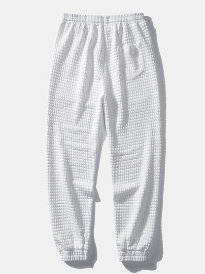 Men’s Waffle Shirt and Jogger Set – Textured Casual Layering Outfit