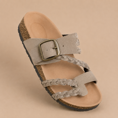 Women’s Adjustable Buckle Comfort Sandals – Orthopaedic-Inspired Summer Slides for Walking and Travel