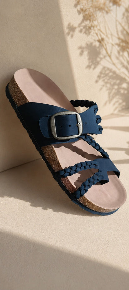 Women’s Adjustable Buckle Comfort Sandals – Orthopaedic-Inspired Summer Slides for Walking and Travel