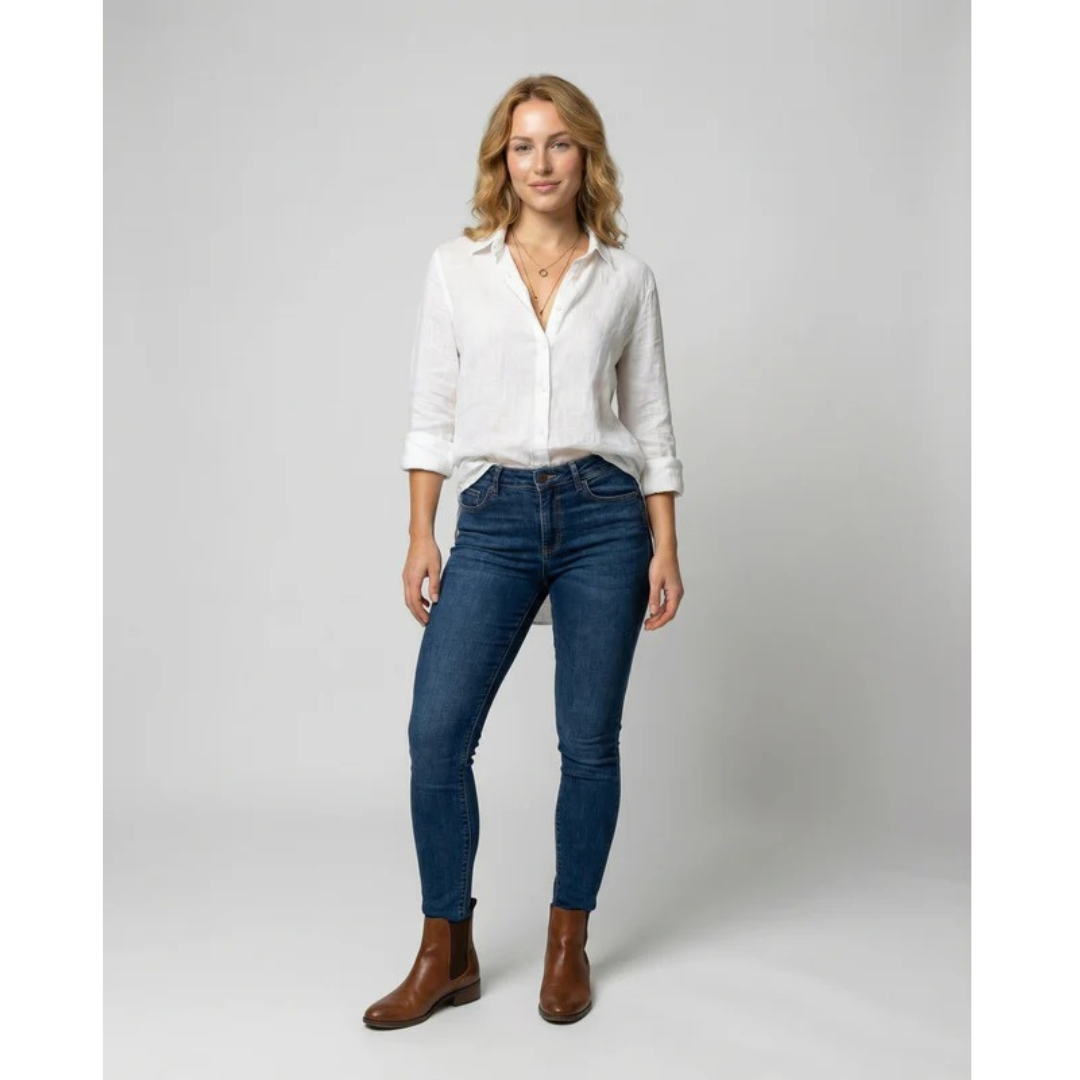 Women’s Collared Shirt Blouse – Lightweight Long-Sleeve Style for Everyday and Office Wear