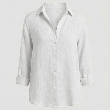 Women’s Collared Shirt Blouse – Lightweight Long-Sleeve Style for Everyday and Office Wear