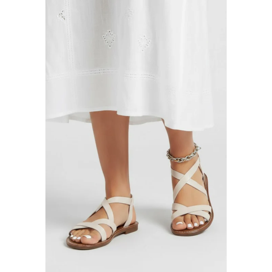 Women’s Strappy Flat Sandals – Open Summer Shoes for Holidays and Everyday Wear