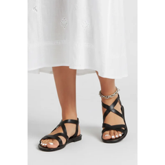 Women’s Strappy Flat Sandals – Open Summer Shoes for Holidays and Everyday Wear