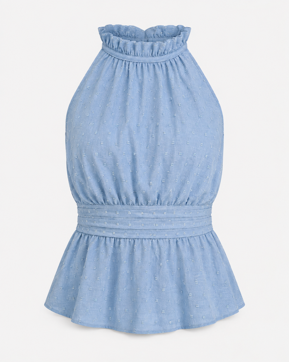 Women’s Halter-Neck Peplum Top – Gathered Waist Style for Summer and Occasion Wear