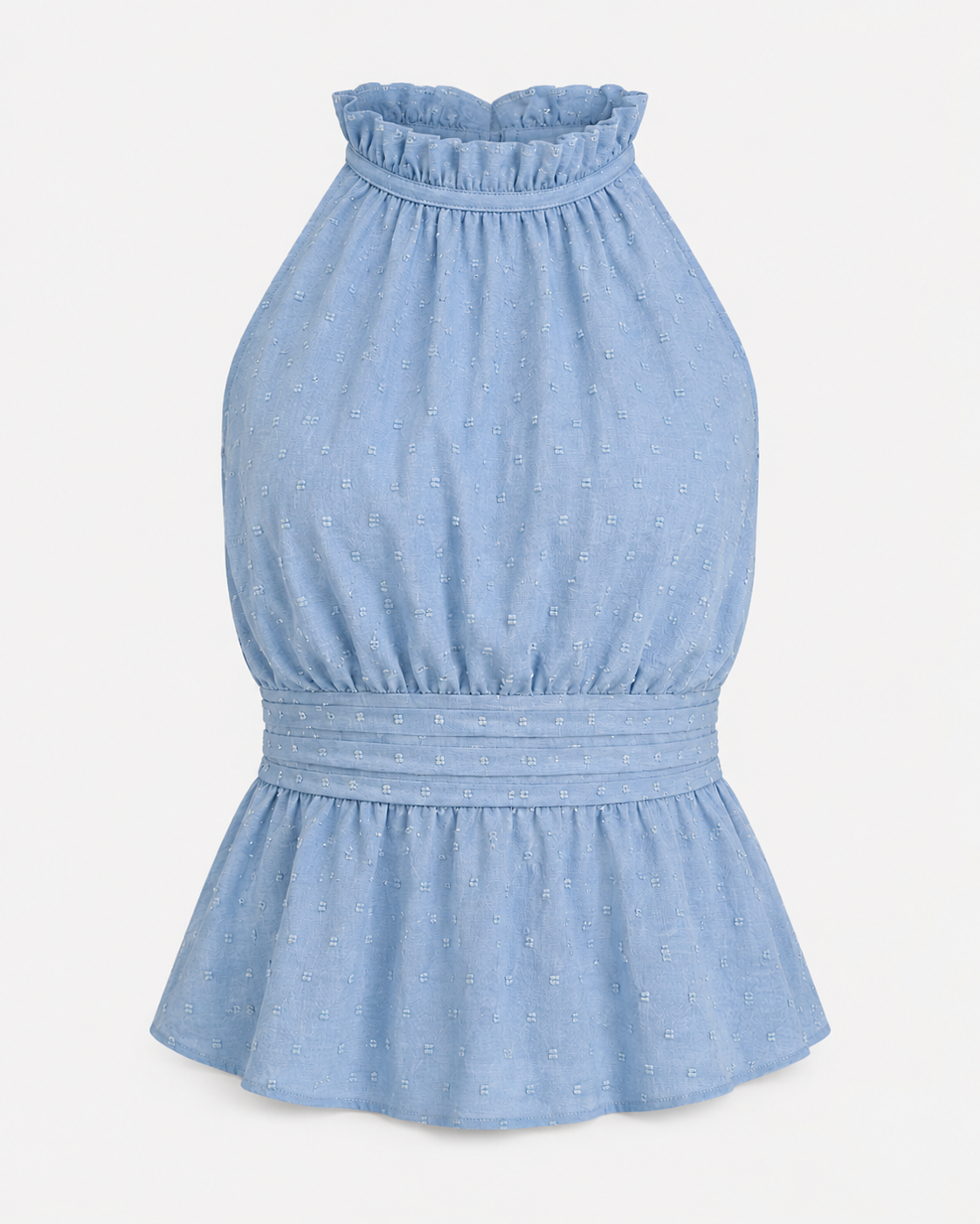 Women’s Halter-Neck Peplum Top – Gathered Waist Style for Summer and Occasion Wear