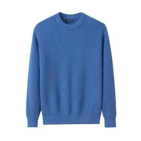 Men’s Ribbed Crew-Neck Sweater – Refined Everyday Knit for Smart Casual Wear