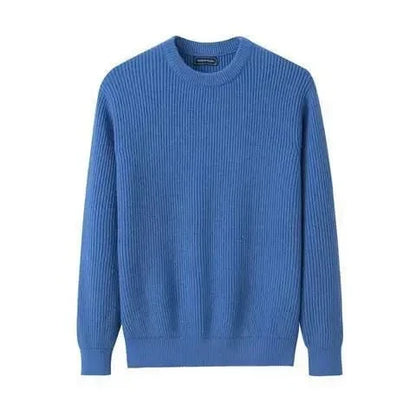Men’s Ribbed Crew-Neck Sweater – Refined Everyday Knit for Smart Casual Wear