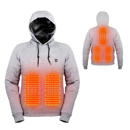 Men’s USB Heated Hoodie – Fleece-Lined Thermal Sweatshirt for Cold-Weather Wear