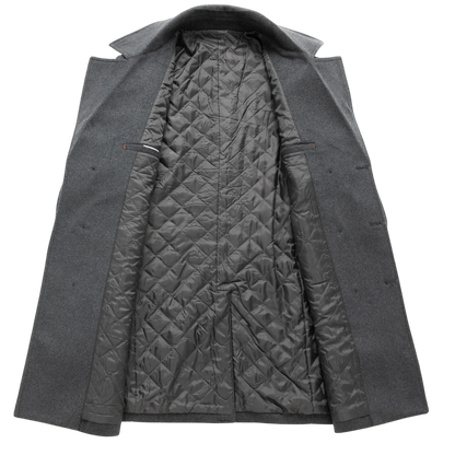 Men’s Double-Breasted Tweed Overcoat – Structured Heritage Layer for Smart Formal Dressing