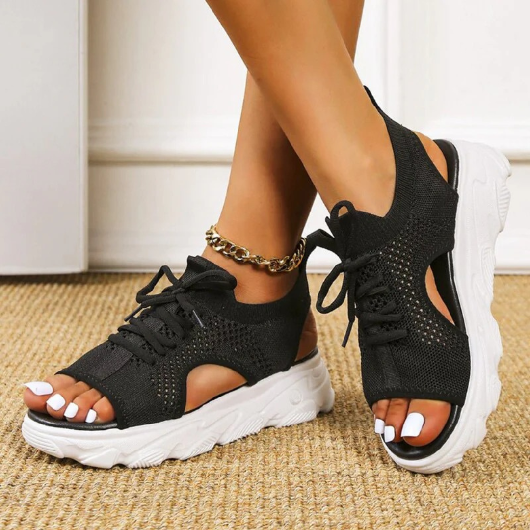 Women’s Lace-Up Sport Sandals – Comfortable Open-Toe Shoes for Summer Walking and Holidays